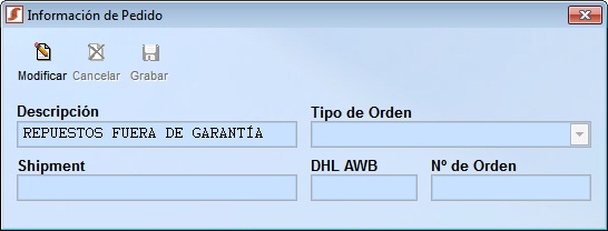 informacion pedido